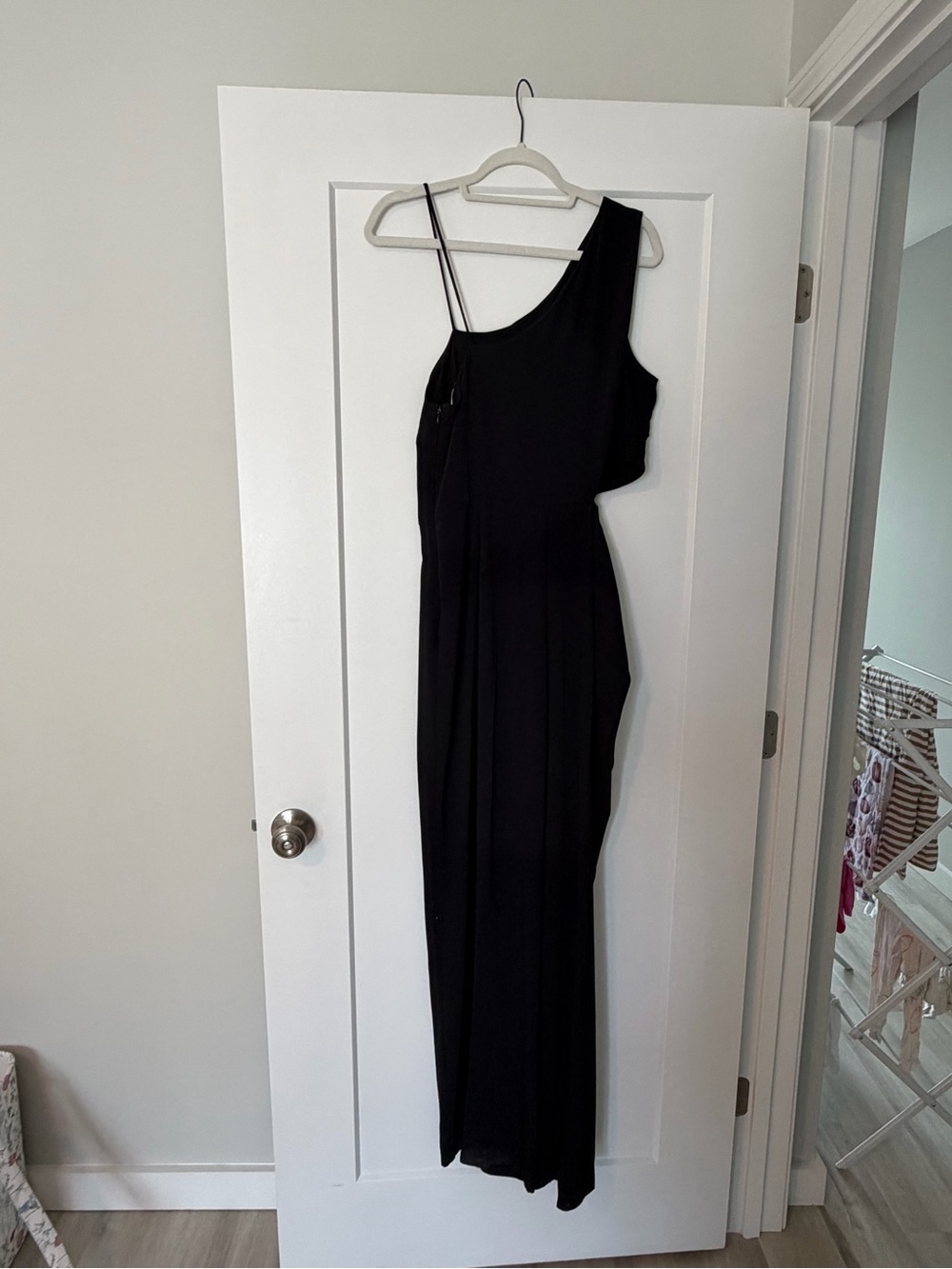 Mango Black One-Shoulder Jumpsuit